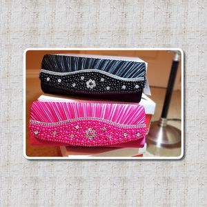 Black Evening Clutch, Wedding Party, Prom Handbag